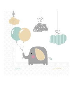 20 Tovaglioli a  tema Elefantino – COMPOSTABILI .